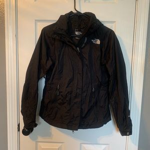 THE NORTH FACE HyVent Black Full Zip Hooded Windbreaker Jacket Women’s Sz Small